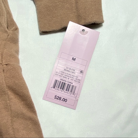 NWT Wild Fable Long Sleeve Ombre Baby Doll Dress Size Medium Cream Brown - Picture 5 of 7